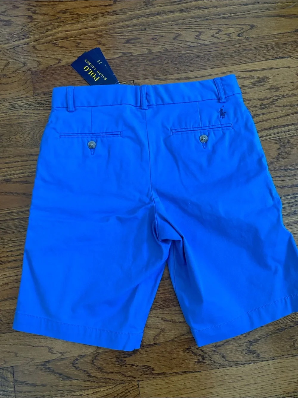 NWT Polo Ralph Lauren Blue Straight Fit Stretch Twill Shorts Boys Size 12
